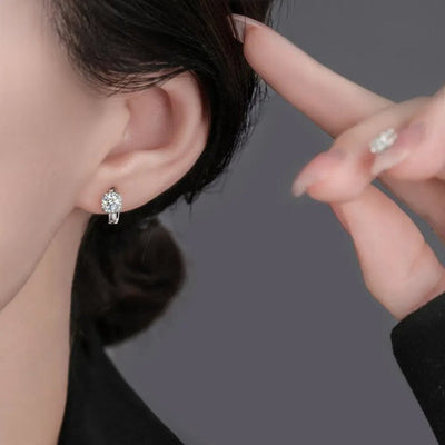 Nadine square earrings | White Gold 18k