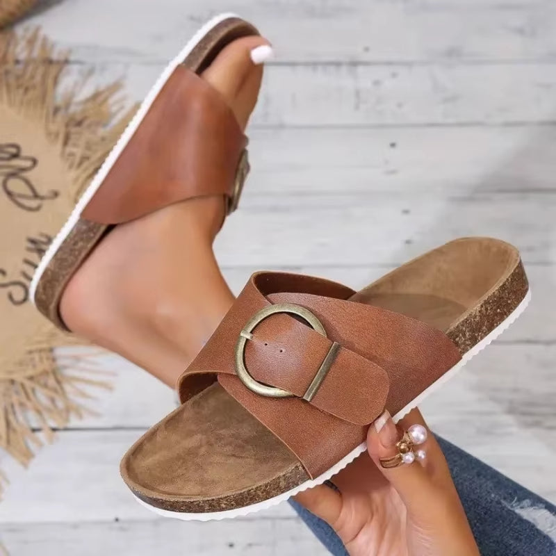 Bellevue Buckle Mule Slide