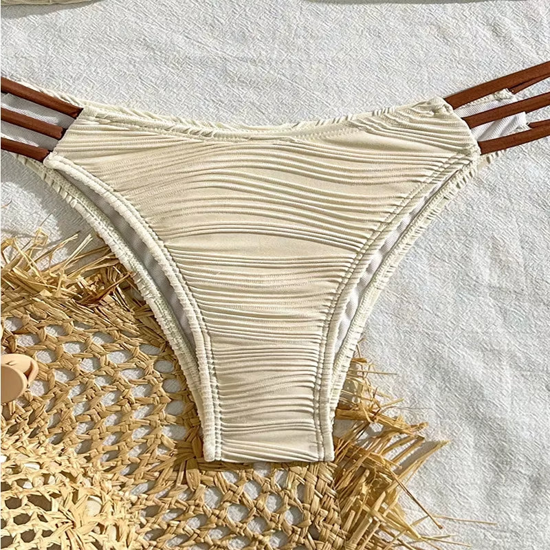 Tulum Ruched Bandeau Bikini Set