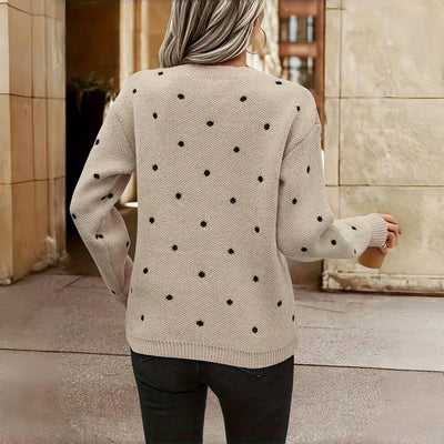 Nina™- Polka Dot Knitted Sweater