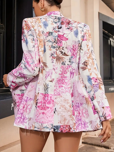 Ellie™ - Chic Floral Print Blazer