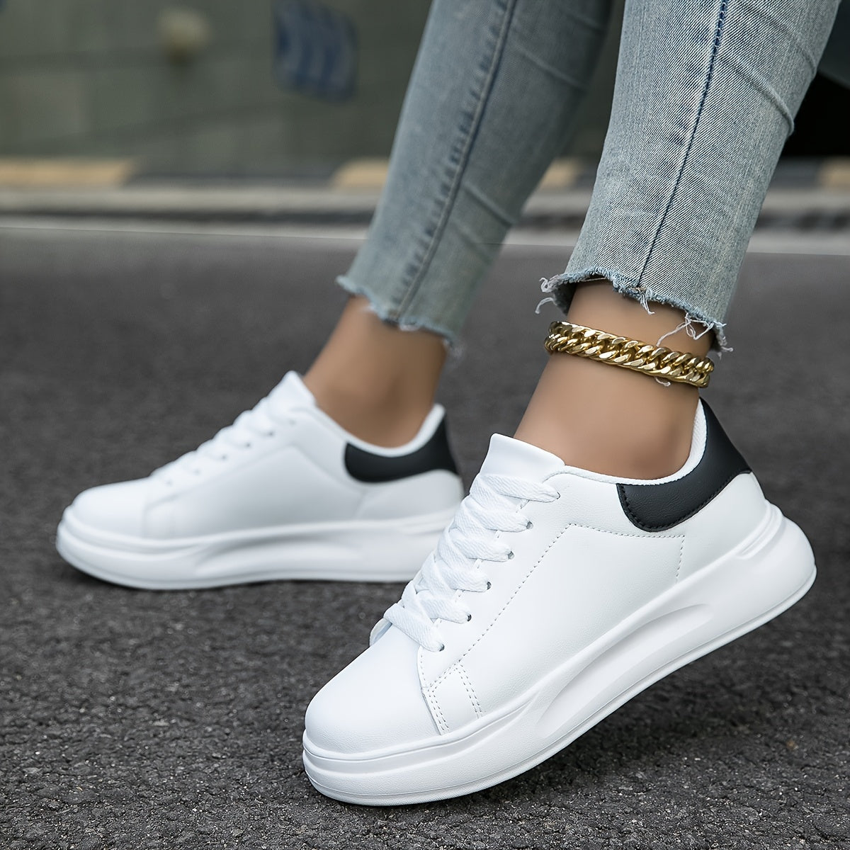 Avencea Orthopedic White Sneakers