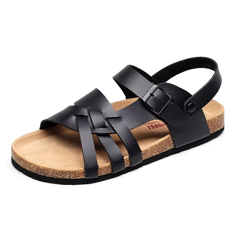Monte Carlo Tri-Tone Woven Sandal