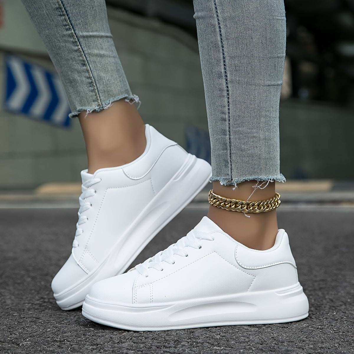 Avencea Orthopedic White Sneakers