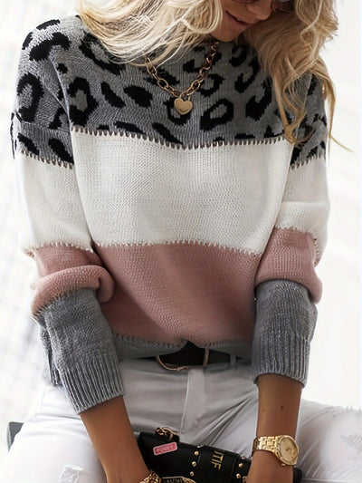 NORTHLINE STUDIO | Sweater with Leopard Print