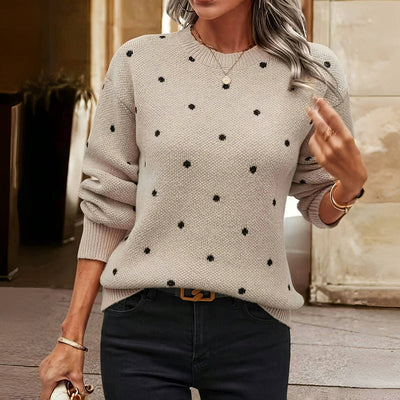 Nina™- Polka Dot Knitted Sweater
