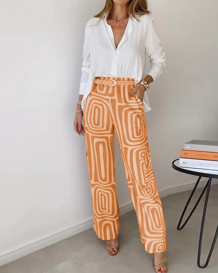 Emilia™ | Stylish Pants + Free Blouse & Belt