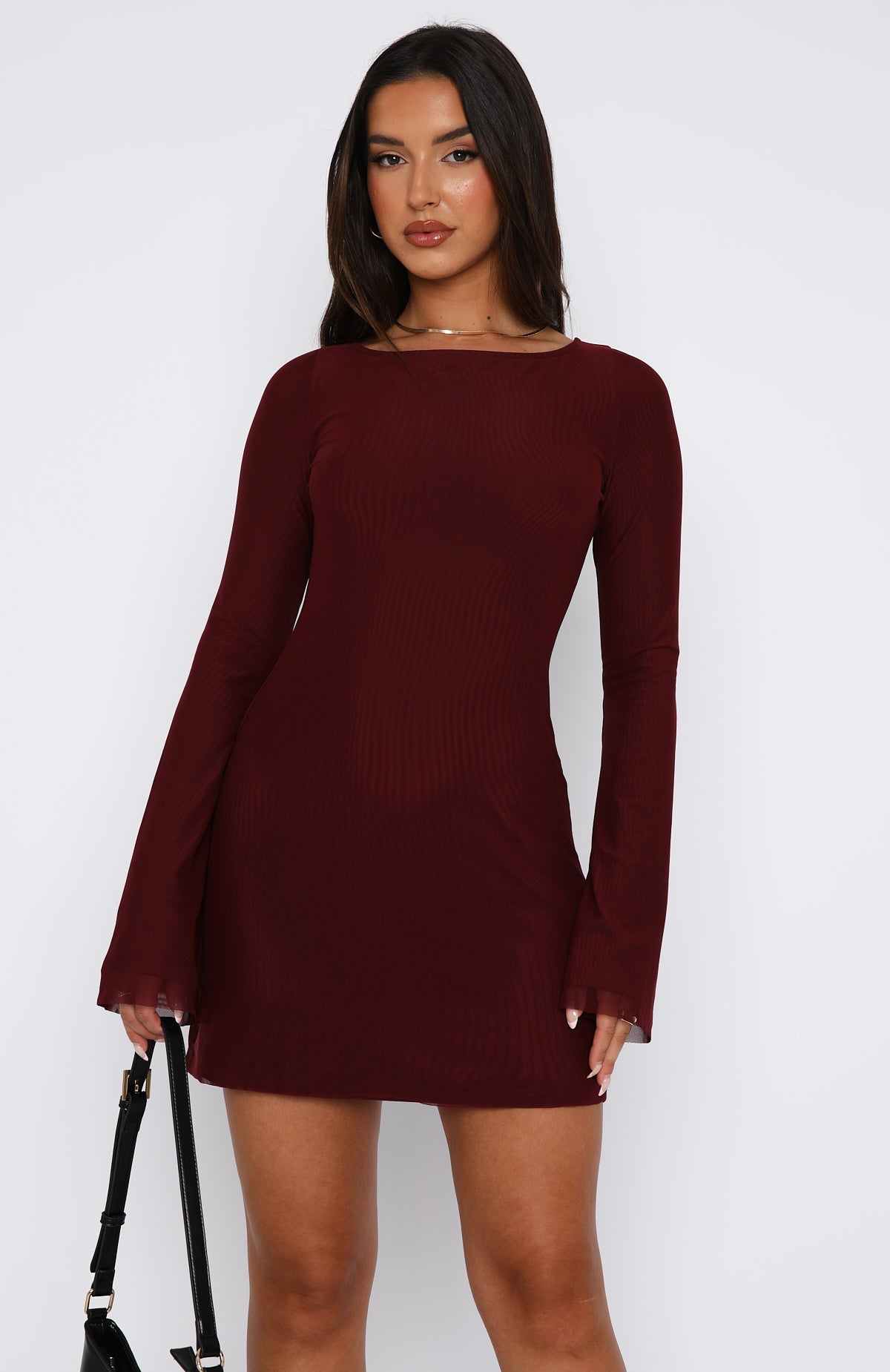 Daisy | Women’s Glam Backless Mini Dress with Subtle Shine