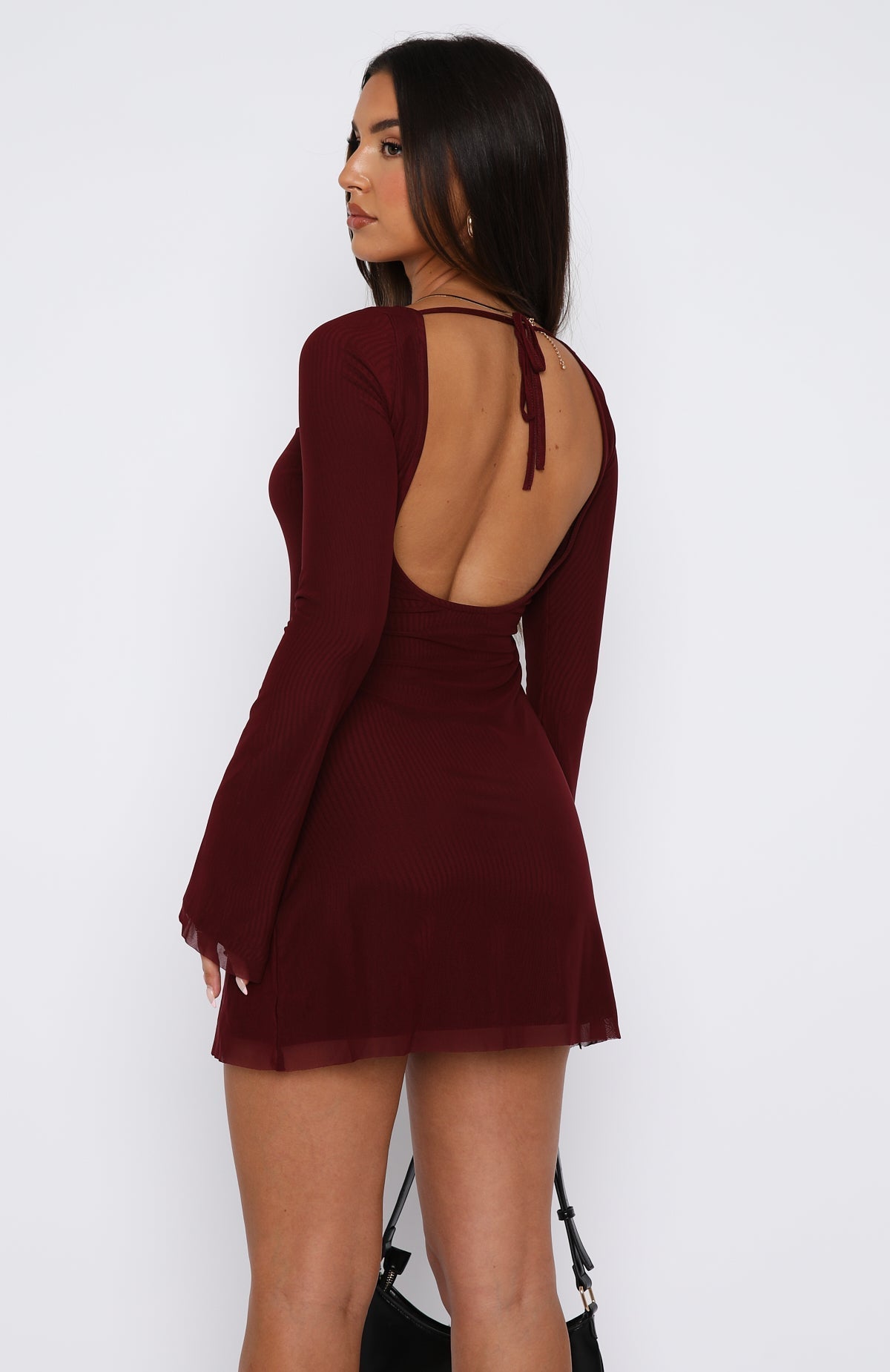 Daisy | Women’s Glam Backless Mini Dress with Subtle Shine