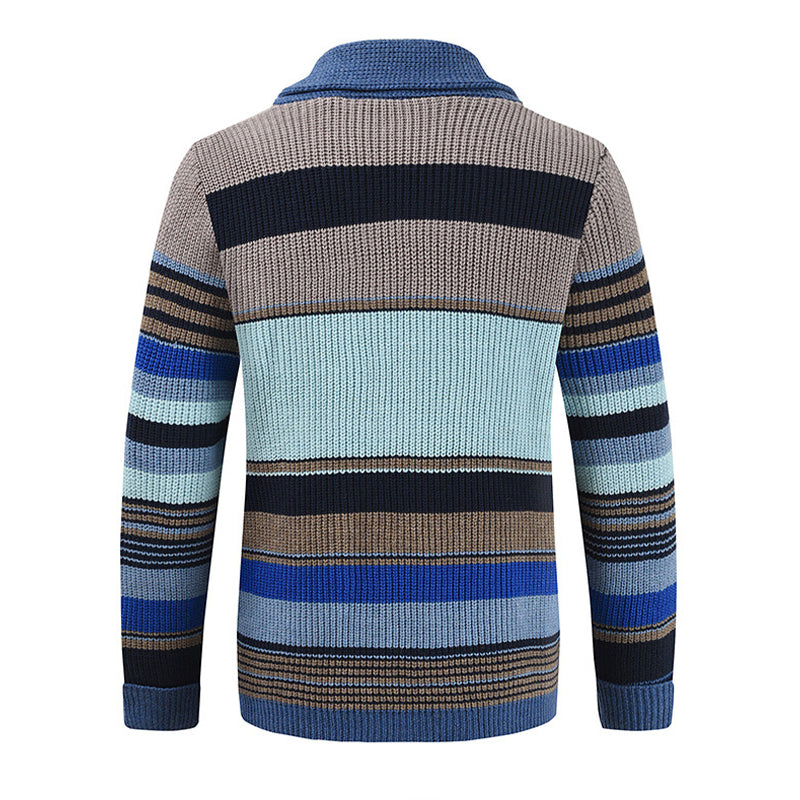 Asher™ | Colorblock Lapel Sweater Jacket