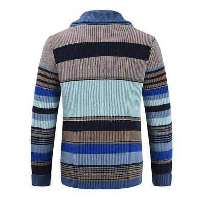 Asher™ | Colorblock Lapel Sweater Jacket