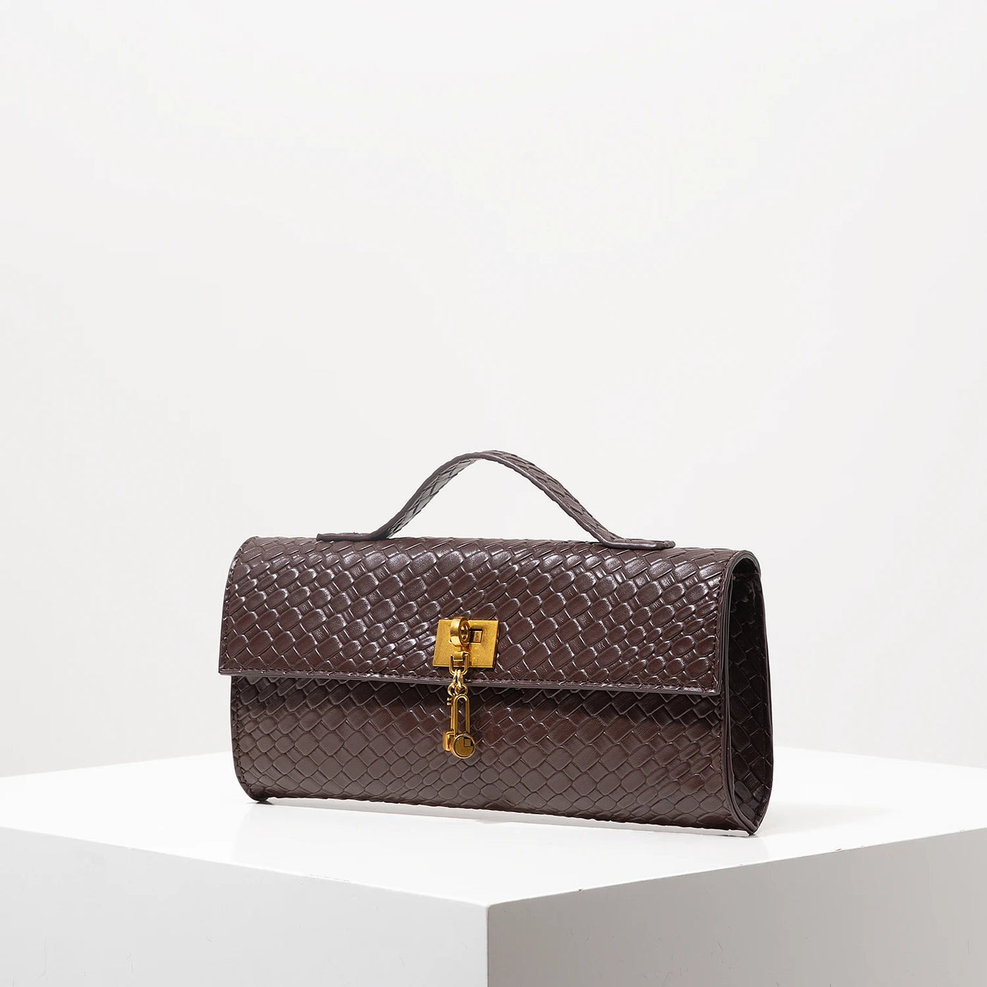 Venezia Woven Baguette Clutch