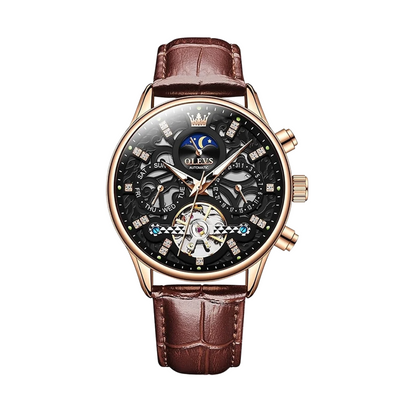 Emmett | Automatic Mechanical Watch with Leather Strap