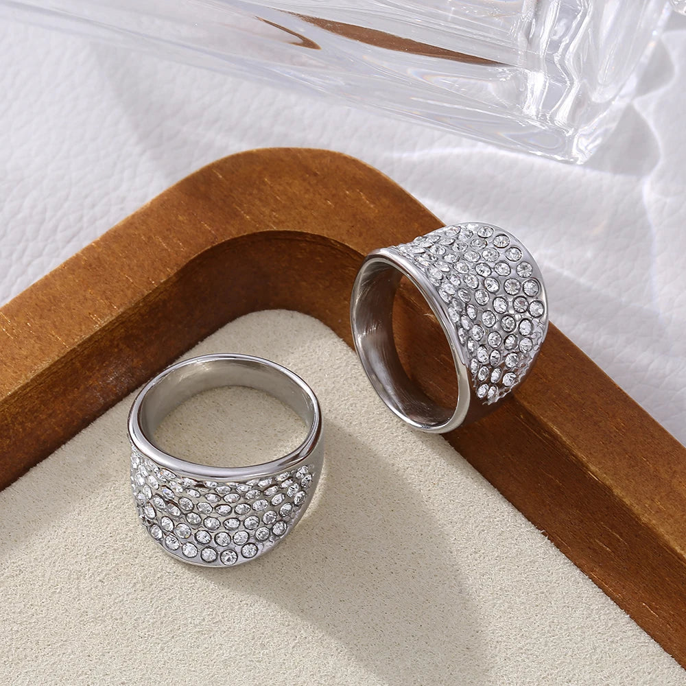 Zira Pavé Ring & Earrings Set