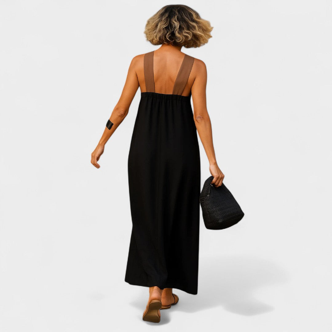RENEE | CROSS-STRAP MAXI DRESS