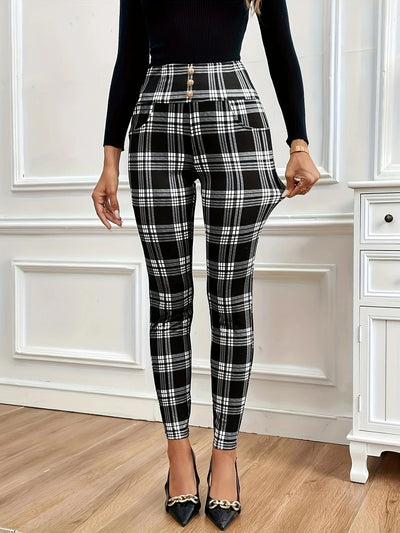 Madison High-Waist Plaid Legging