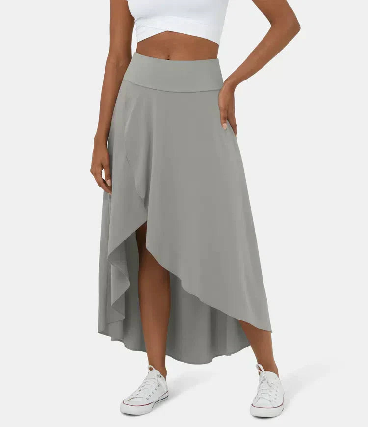 2 in 1 Quick-Drying Elegant Casual Midi Skirt with Built-In Shorts Avencea