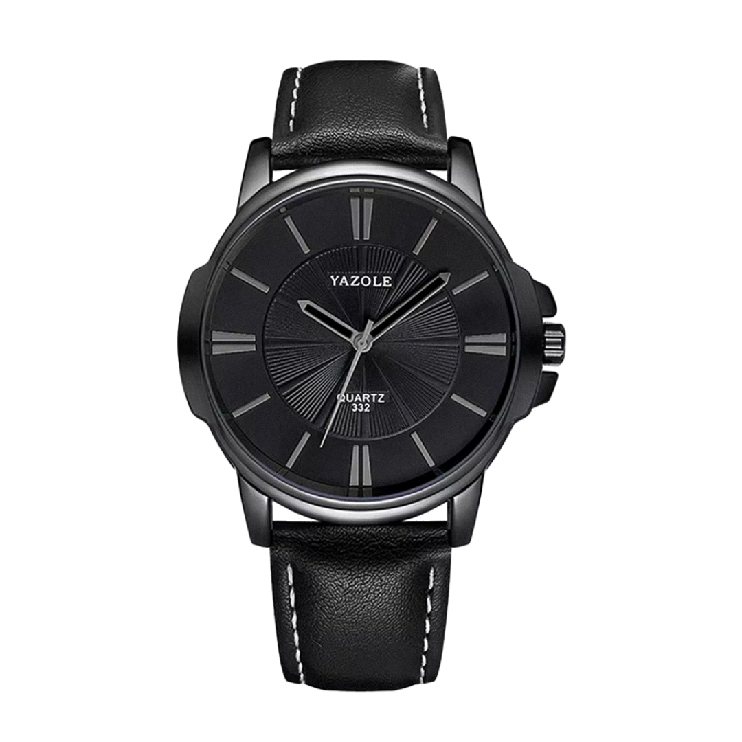 Gavin | Opulent Glass Leather Watch | 45mm