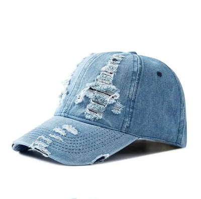 Untamed Distressed Denim Cap