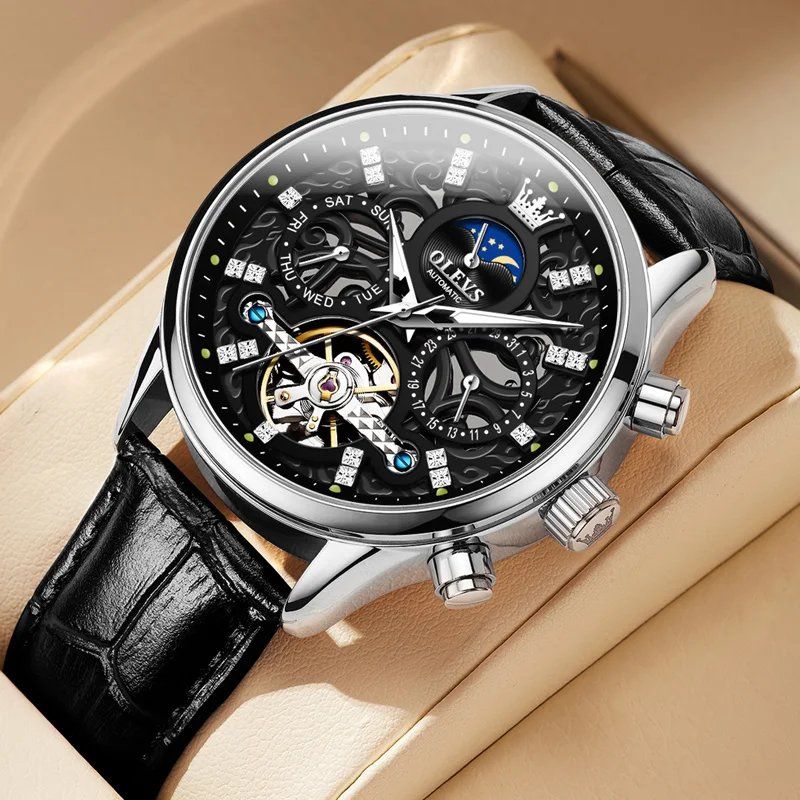 Mechanical Automatic Watch with Leather Strap™