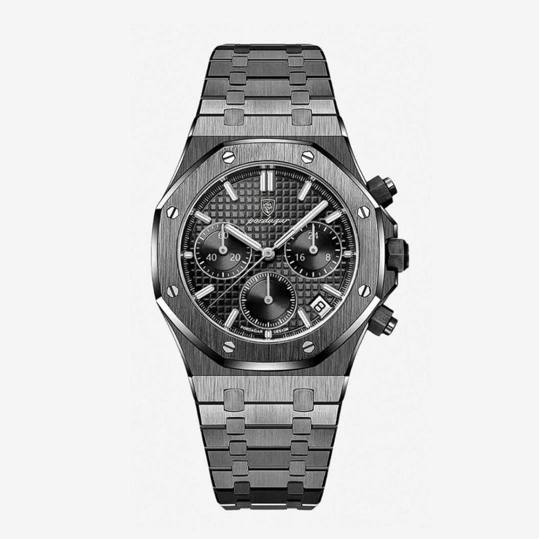 Damian | Iconic Steel Frame Bold Chronograph Design Watch
