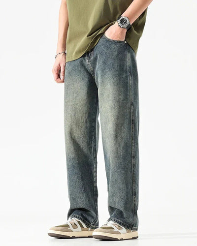 Rigid Washed Denim Jeans