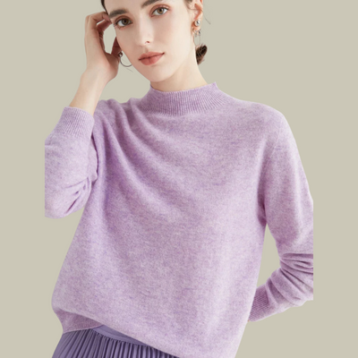 Ivy | Women’s High Neck Slim Fit Merino Wool Sweaters