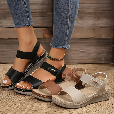 Paige - Comfort Cushioned Wedge Sandals