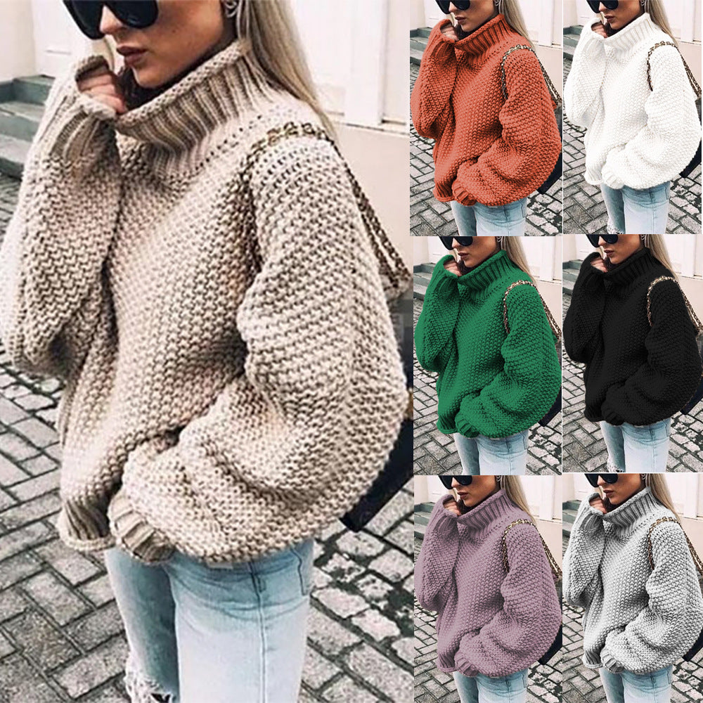 Bella | Women’s Chunky Knit Turtleneck Sweater