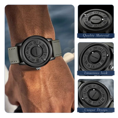 Max | Men's Stylish Black Dial Casual Wristwatch