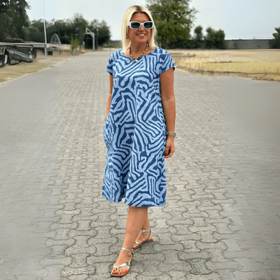 Nelia | Summer Dress with Round Neck and Beautiful Print
