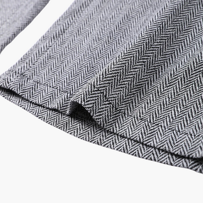 Ivory - Elegant Fishbone Pattern 3-Piece Suit