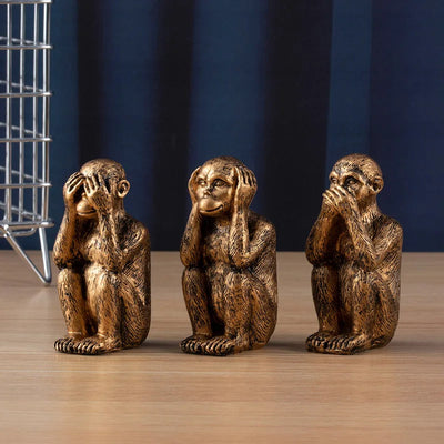 Three Wise Monkeys Decor Trio
