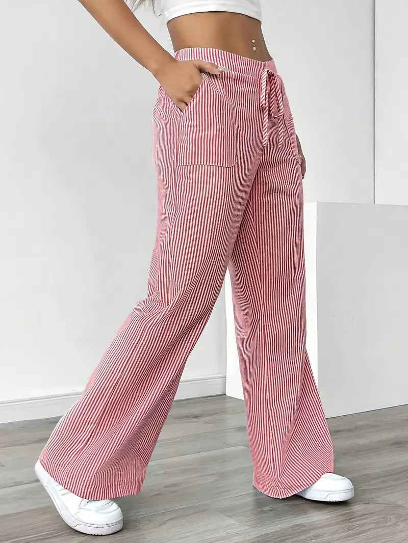 Alina™ | Elegant Striped Pants with Pockets