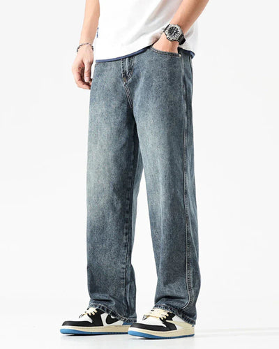 Rigid Washed Denim Jeans