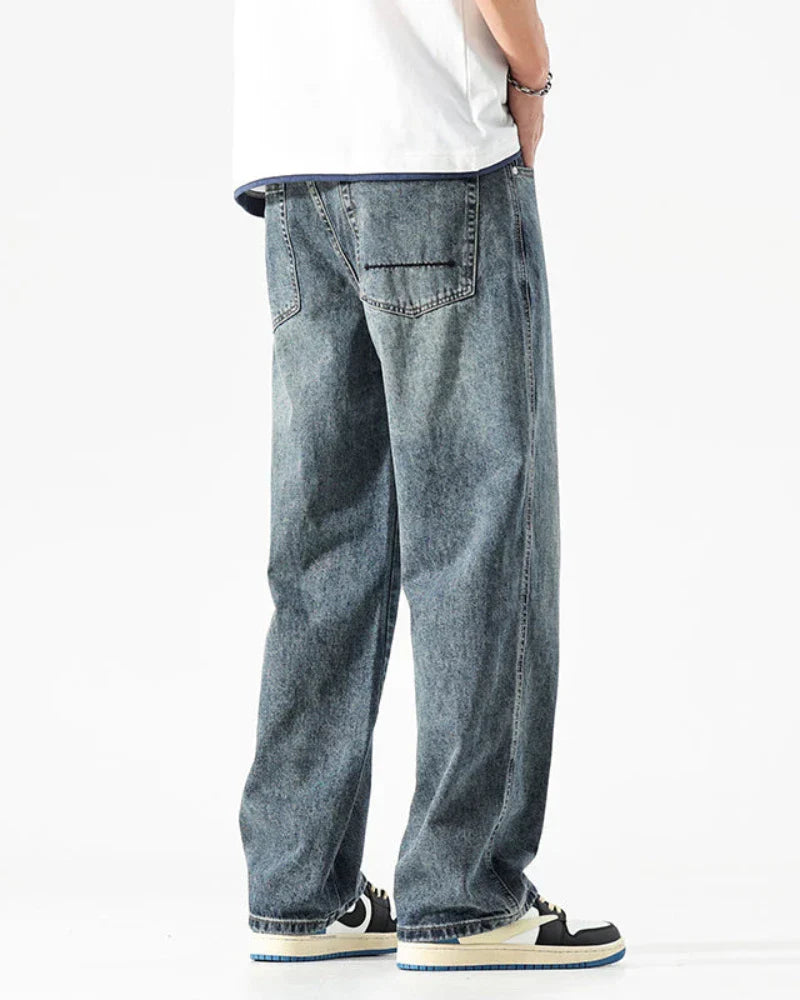 Rigid Washed Denim Jeans