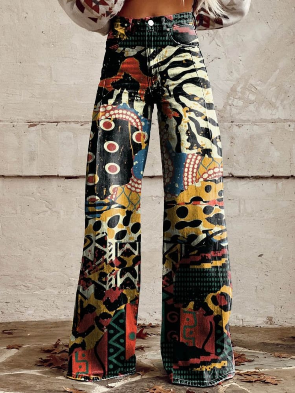 Felicity | Artistic Print Wide-Leg Pants