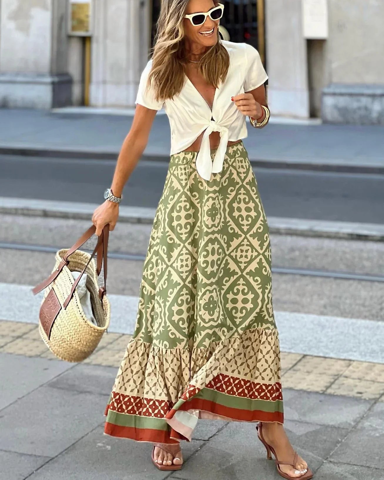 Avencea | Boho Style Long Skirt