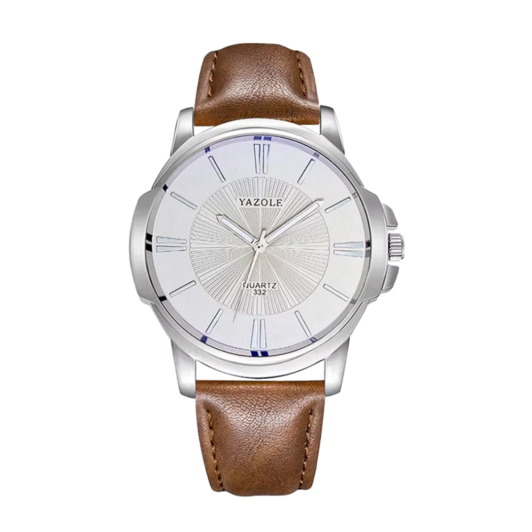 Gavin | Opulent Glass Leather Watch | 45mm