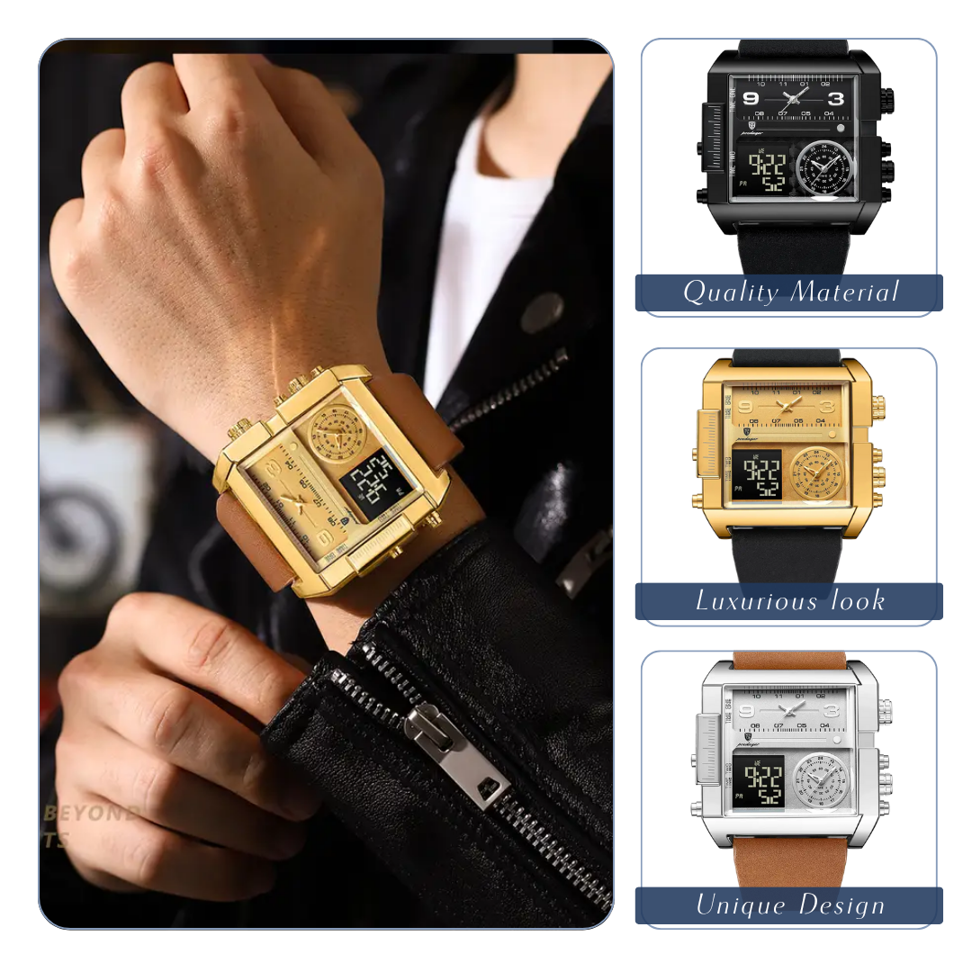 Alex | Men's Double Calendar Quartz Wristwatch