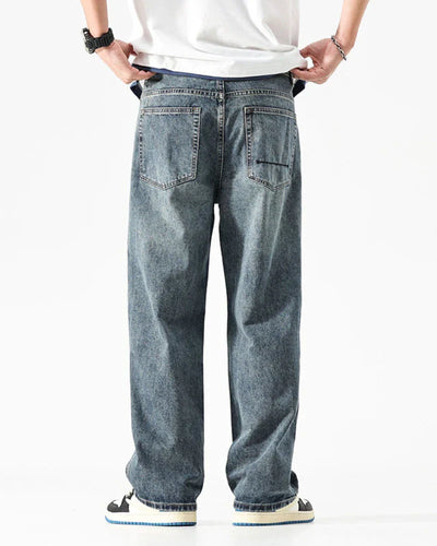 Rigid Washed Denim Jeans