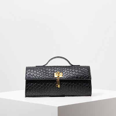 Venezia Woven Baguette Clutch