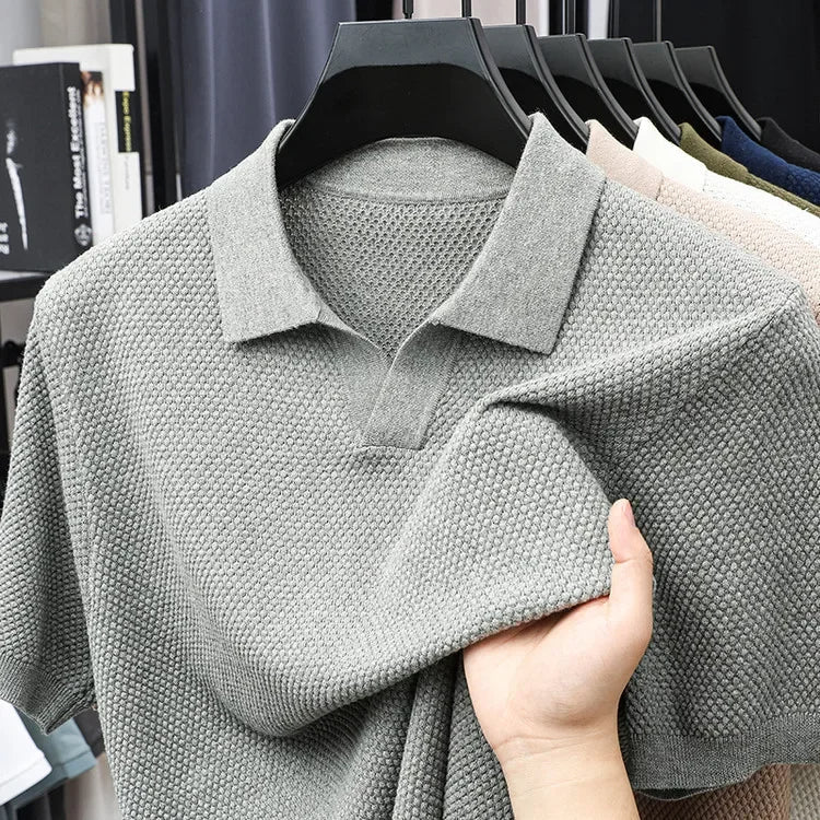 Hudson Waffle Knit Polo