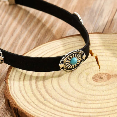 Desert Iris Suede Concho Choker
