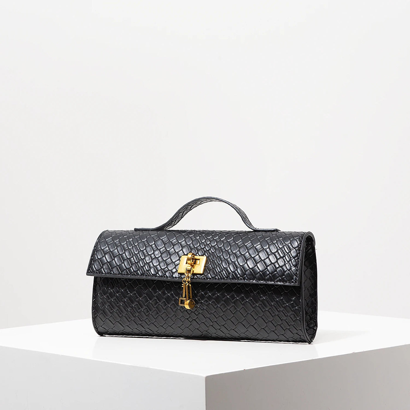 Venezia Woven Baguette Clutch