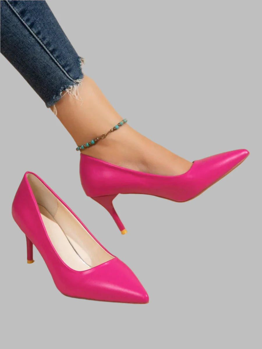 Camila – Two-Tone Buckle Slingbacks