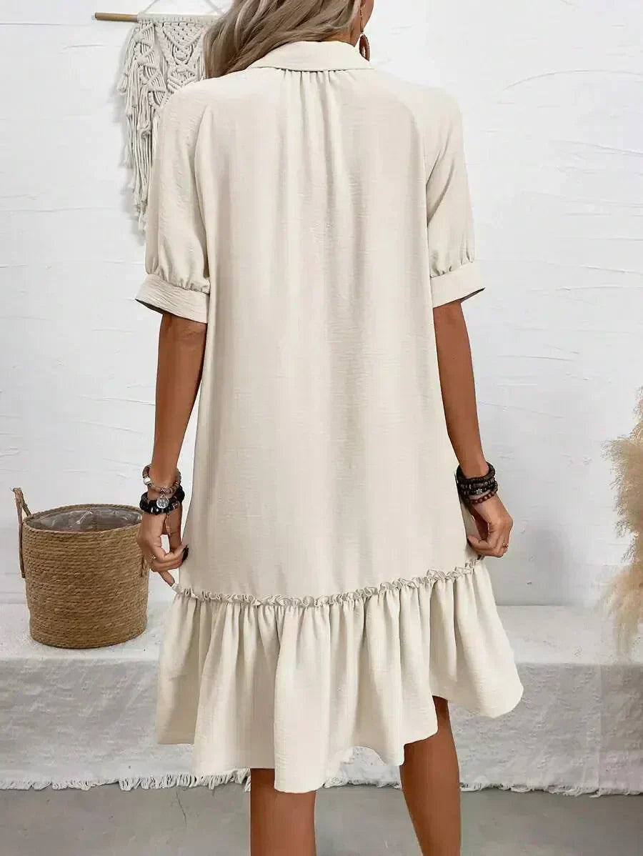 Isla | Elegant Button-Up Summer Dress
