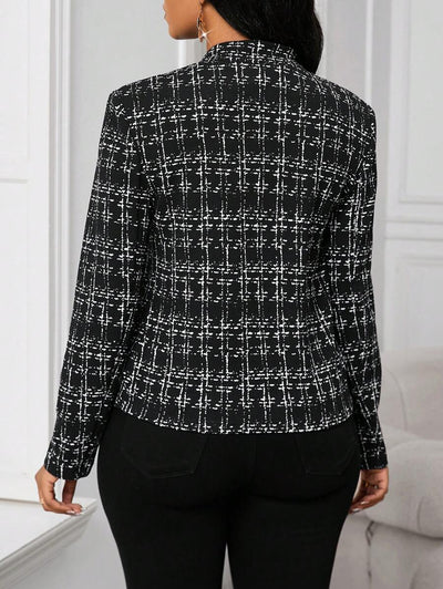 Ellie™ - Chic Plaid Blazer