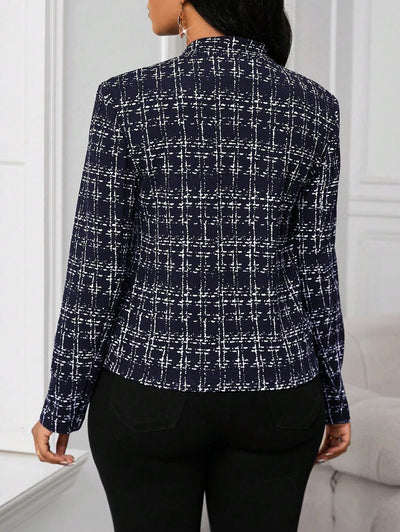 Ellie™ - Chic Plaid Blazer