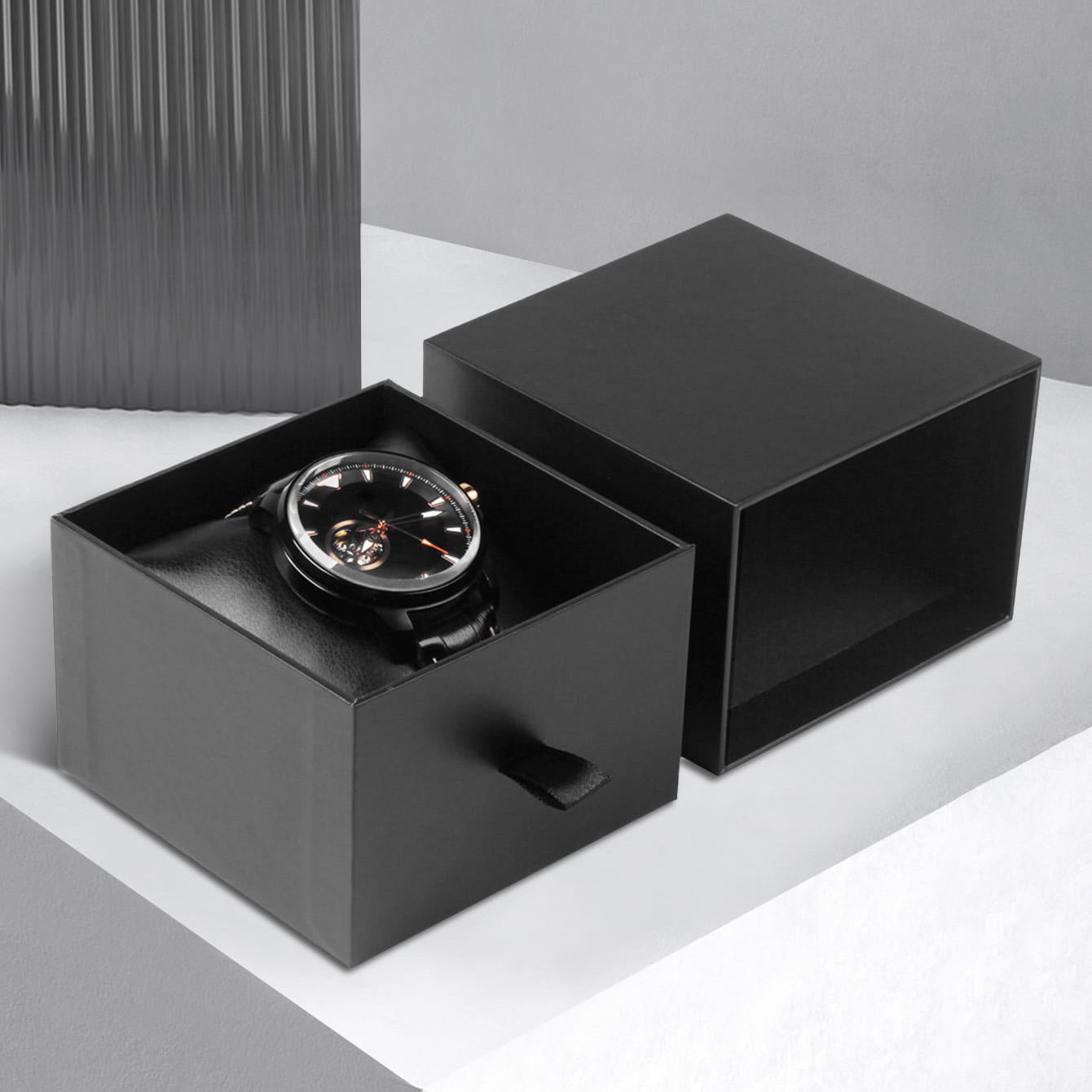 Removable Black Beautiful Gift Box for Watch